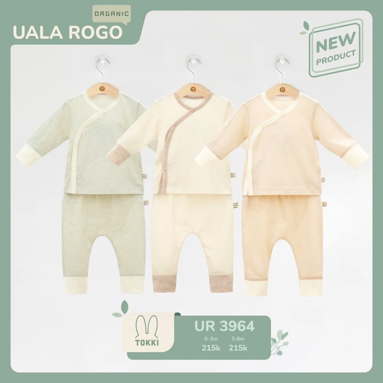 Bộ QA SS cài chéo Organic cotton UR